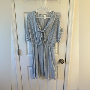 H&M Blue & White Striped dress